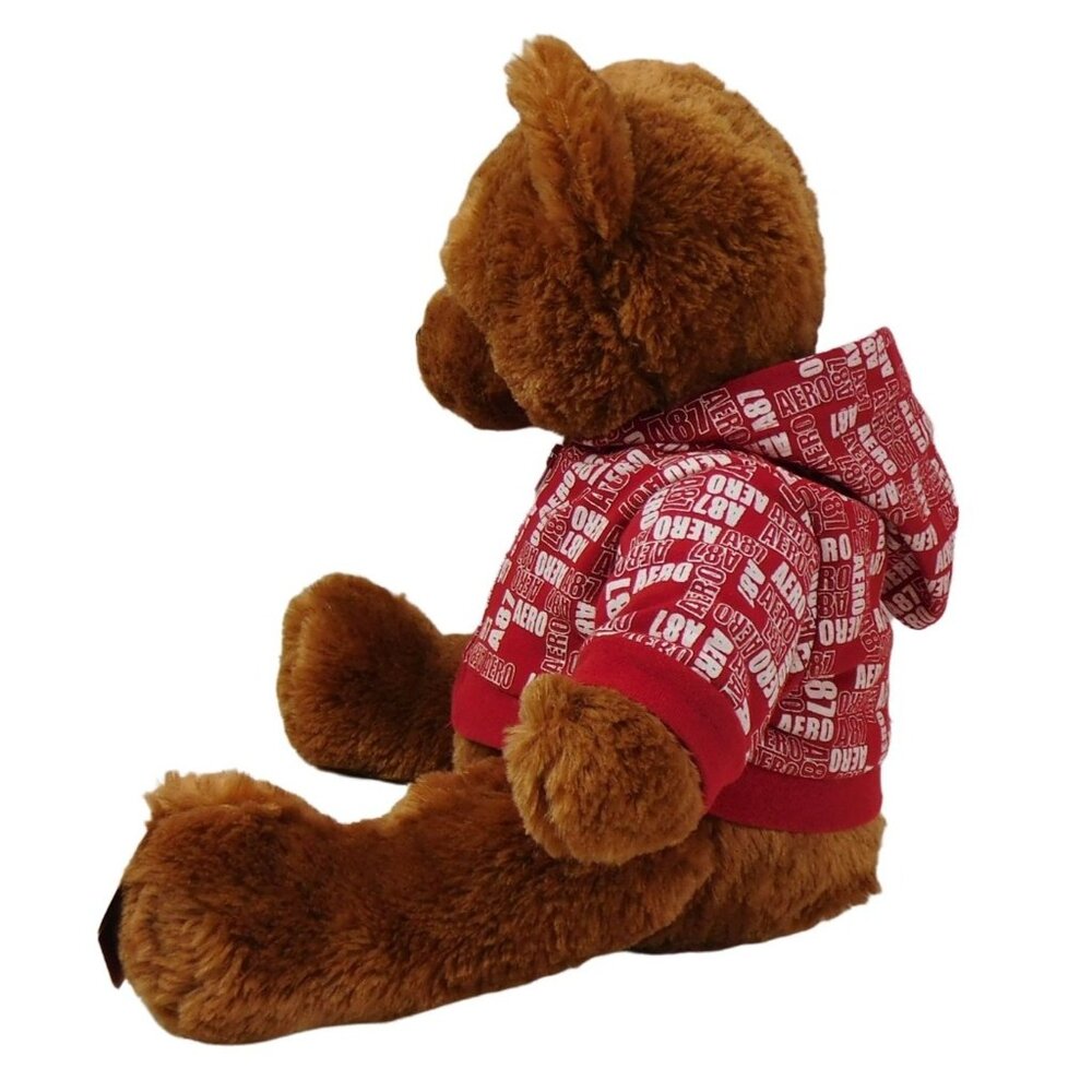 Aeropostale Brown Bear W/Hoodie 16" Plush 2007 Stuffed Animal - Picture 4 of 8